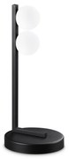 Abatjour Contemporanea Ping Pong Metallo Nero Led Integrato 6W 3000K Ip20