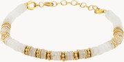 Bracciale placcato in oro con pietra di luna Neo