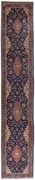 Sarouk Tappeto 450x80 Blu (Iran) Annodato A Mano