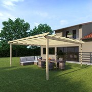 Pergola Eagle in legno struttura marrone L 594 x P 594 x H 272 cm