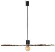FARO 68590-70 - Lampadario su corda COSTAS 1xE27/15W/230V d. 100 cm nero/rattan
