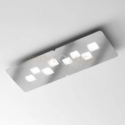 Bilbao p/g - acciaio plafoniera acciaio  8 luci attacco gx53 80cm