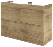 Mobile da bagno sospeso sotto lavabo L 90 x H 64 x P 35 cm rovere lucido, 2 cassetti SENSEA Neo Frame