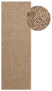 Passatoia in marrone chiaro lavabile 80x240 cm Rocco Caramel – Elle Decoration