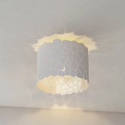Lindby Aralena plafoniera, bianco, metallo, Ø 26 cm
