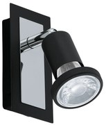 Spot Moderno Sarria In Acciaio Nero 1 Luce Gu10 4,5W Ip20