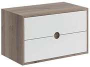 Mobile da bagno sotto lavabo VISOBATH Kompas bianco L 80 x H 48 x P 22 cm 2 cassetti, lavabo non incluso