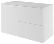 Mobile da bagno sotto lavabo Neo bianco laccato L 105 x H 65 x P 48.3 cm 2 cassetti 1 anta, lavabo non incluso