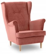 Poltrona rosa in stile scandinavo