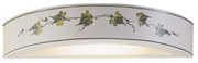 Applique Classica Trieste Bianco Decorato Filo Verde Prato 1 Luce R7S