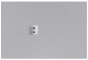 Piatto doccia in resina Strato grigio L 150 x L 80 x H 3 cm effetto pietra