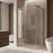 Cabina doccia Rea Bruno 100x80 Brush Gold
