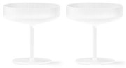 ferm LIVING - Ripple Champagne Saucers 2 pcs. Frosted ferm LIVING