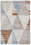 Tappeto Harrison 9 geometrico beige e blu, L 190 x L 133 cm