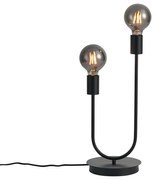 Lampada da tavolo Art Déco nera a 2 luci - Tuning