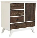 Cassettiera DKD Home Decor Metallo Bianco Coloniale Marrone scuro Legno di mango (72 x 50 x 75 cm)