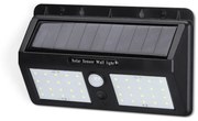 Applique 40 Led 0,72W Nero con pannello solare IP65 Bianco freddo 6500K con sensore crepuscolare e di movimento Aigostar