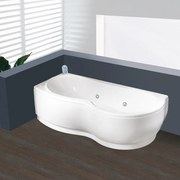 Vasca idromassaggio asimmetrica KEKKY 80 x 180 cm bianco