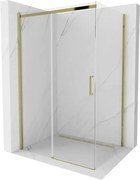 Mexen Omega cabina doccia scorrevole 120 x 80 cm, trasparente, dorata - 825-120-080-50-00