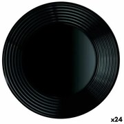 Piatto Fondo Luminarc Harena Nero Vetro (Ø 23,5 cm) (24 Unità)