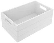 Cassetta di legno bianca 36x26x15 cm - Orion
