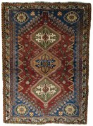 Shiraz Tappeto persiano 120x170 Rosso (Iran) Annodato A Mano