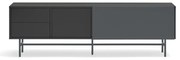 Tavolo TV nero-antracite 180x56 cm Nube - Teulat