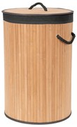 Cesto portabiancheria in bambù di colore naturale da 70 l Bamboo - Compactor