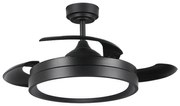 Lampadario Ventilatore da soffitto Black II Yeray 36W illuminazione Led regolabile con telecomando M LEDME