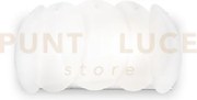 Ovalino applique a paretein vetro bianco 2 luci attacco e27