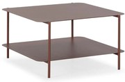 Tavolino da salotto color terracotta in metallo 70x73 cm Beatrix – MOME