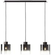 Lampadario Glamour Beth nero 3x E27 BRILLIANT