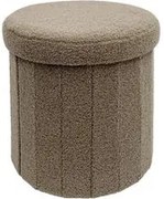 Pouf contenitore tondo 39x39 cm taupe