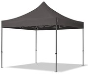 TOOLPORT 3x3m gazebo pieghevole, PREMIUM acciaio, grigio scuro - (600021)