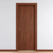 Porta battente Schubert telaio 8.5 cm noce L 60 x H 210 cm reversibile