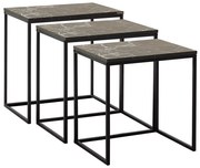 SET 3x Tavolino nero