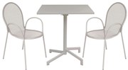 OPERA - set tavolo in alluminio cm 70 x 70 x 73 h con 2 poltrone Maris