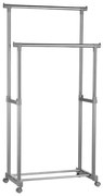 Stand appendiabiti argentato in metallo allungabile/su ruote – Premier Housewares