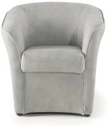 Poltrona VALENTINA in tessuto NABUK GRIGIO