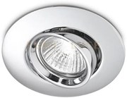 Gfa002- faretto ad incasso alluminio finitura cromo 1 luce attacco ...