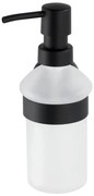 Dispenser di sapone in vetro da parete nero opaco 200 ml Bosio - Wenko