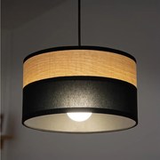 Lampada a sospensione su cavo ALBA 1xE27/15W/230V diam. 25 cm nero/marrone