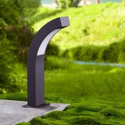Lucande lampioncino LED Lennik, 40 cm, antracite, metallo LENNIK, Nero, Alluminio, Moderno, Lampada LED da esterni