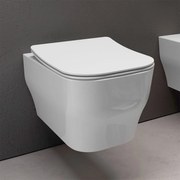 Wc sospeso senza brida Olympia Synthesis bianco con fissaggi inclusi