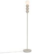 Lampada da terra retrò beige con vetro opaco - Fedde