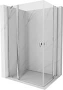 Mexen Mist Duo cabina doccia a battente 115 x 70 cm, trasparente, cromo - 8A4-115-070-01-00