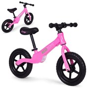 Bicicletta senza pedali rosa per bambini con gomme tubeless