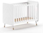 Lettino in legno di pino bianco 60x120 cm BILLY - Vipack