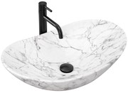 Lavabo da appoggio Rea Royal 60 Statuario Marble Matt