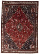 Shiraz Tappeto 190x260 Rosso (Iran) Annodato A Mano